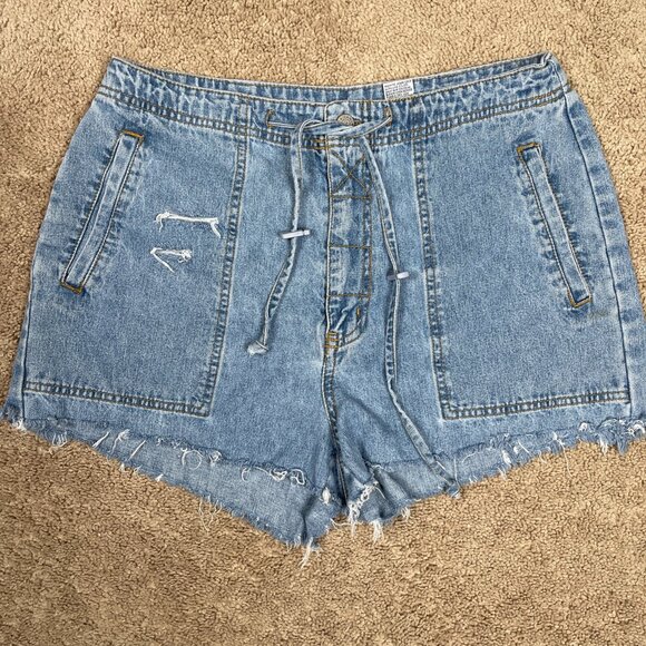 Bill Blass Jean Shorts Womens 10 Blue High-Waisted Denim Vintage 90s Mom